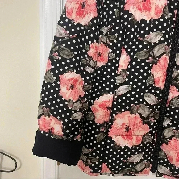 CHICO'S floral polka dot lightweight puffer jacket (Size 1) - Picture 6 of 10